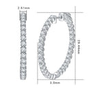 <tc>Moissanit-Creolen  in S925-Silber </tc>