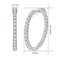<tc>Moissanit-Creolen  in S925-Silber </tc>