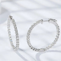 <tc>Moissanit-Creolen  in S925-Silber </tc>