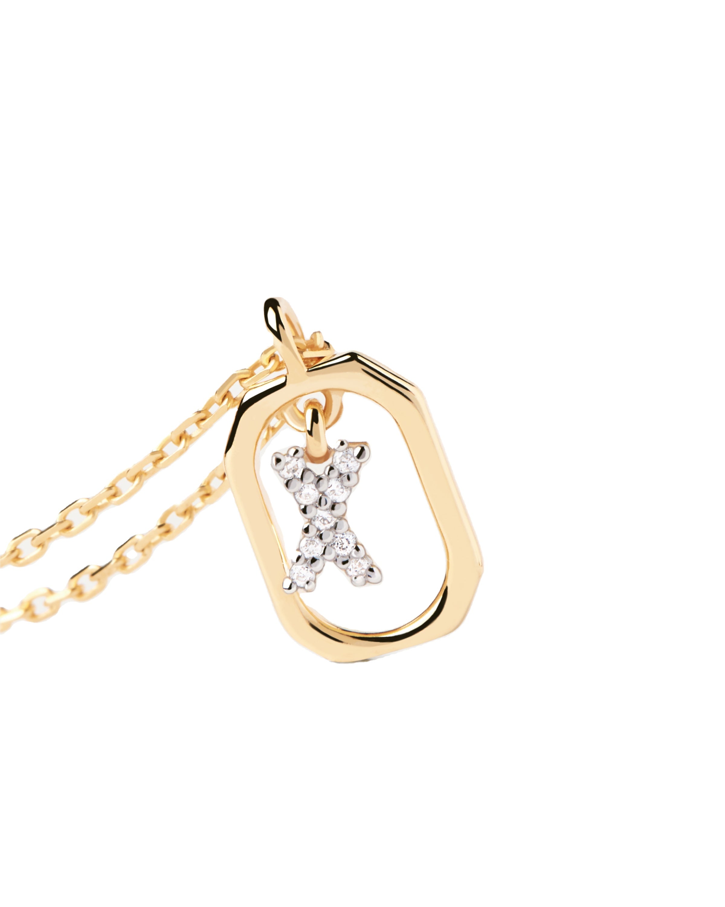Gold-Finish A–Z Letter Pendant Necklace