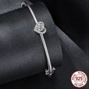 Hollow Heart Bracelet – Moissanite Radiance