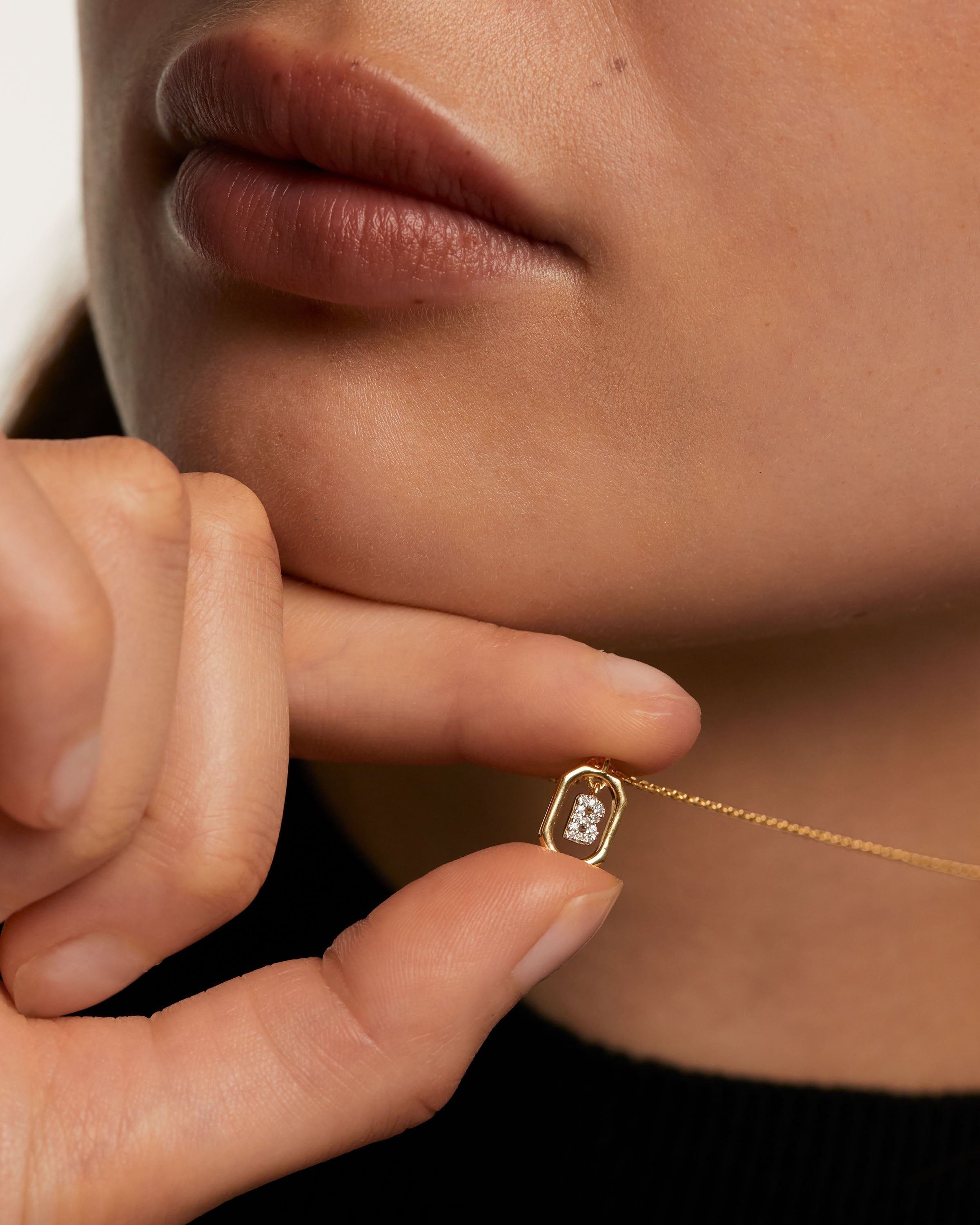 Gold-Finish A–Z Letter Pendant Necklace