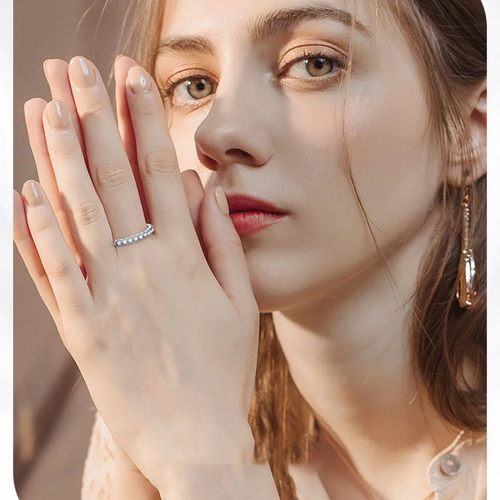 <tc>Moissanit-Eternity-Ring D 2 mm 925er Sterlingsilber</tc>