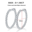 <tc>Moissanit-Creolen  in S925-Silber </tc>