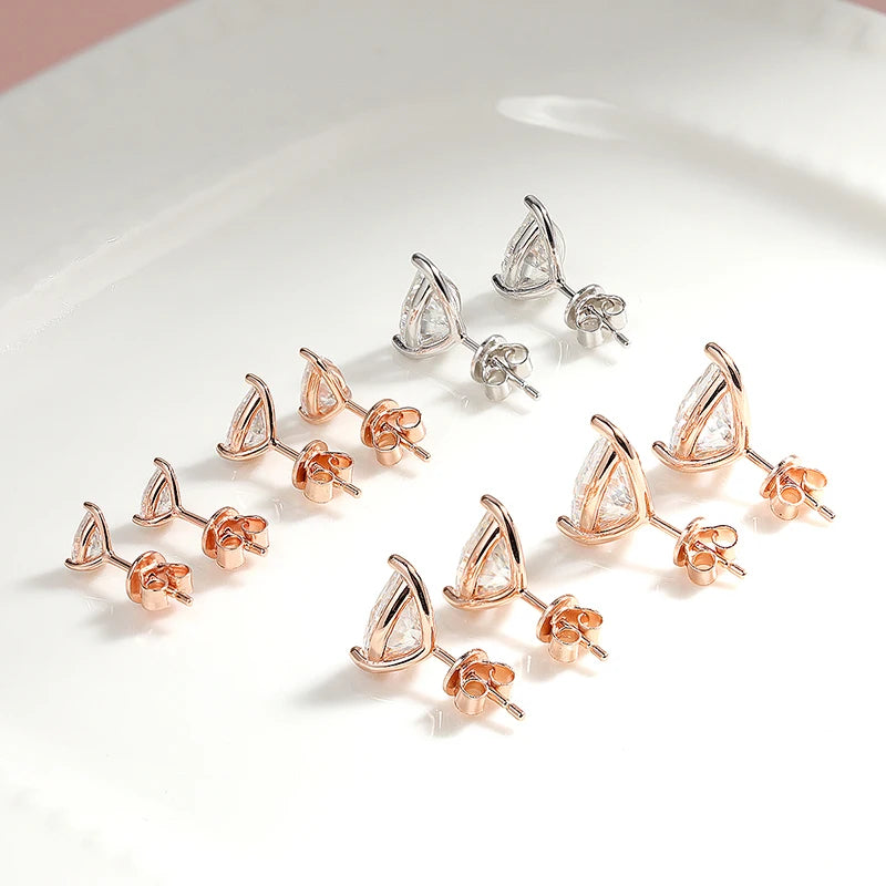 Orecchini Moissanite Pera 0,5CT 1CT in argento 925 oro 18 carati