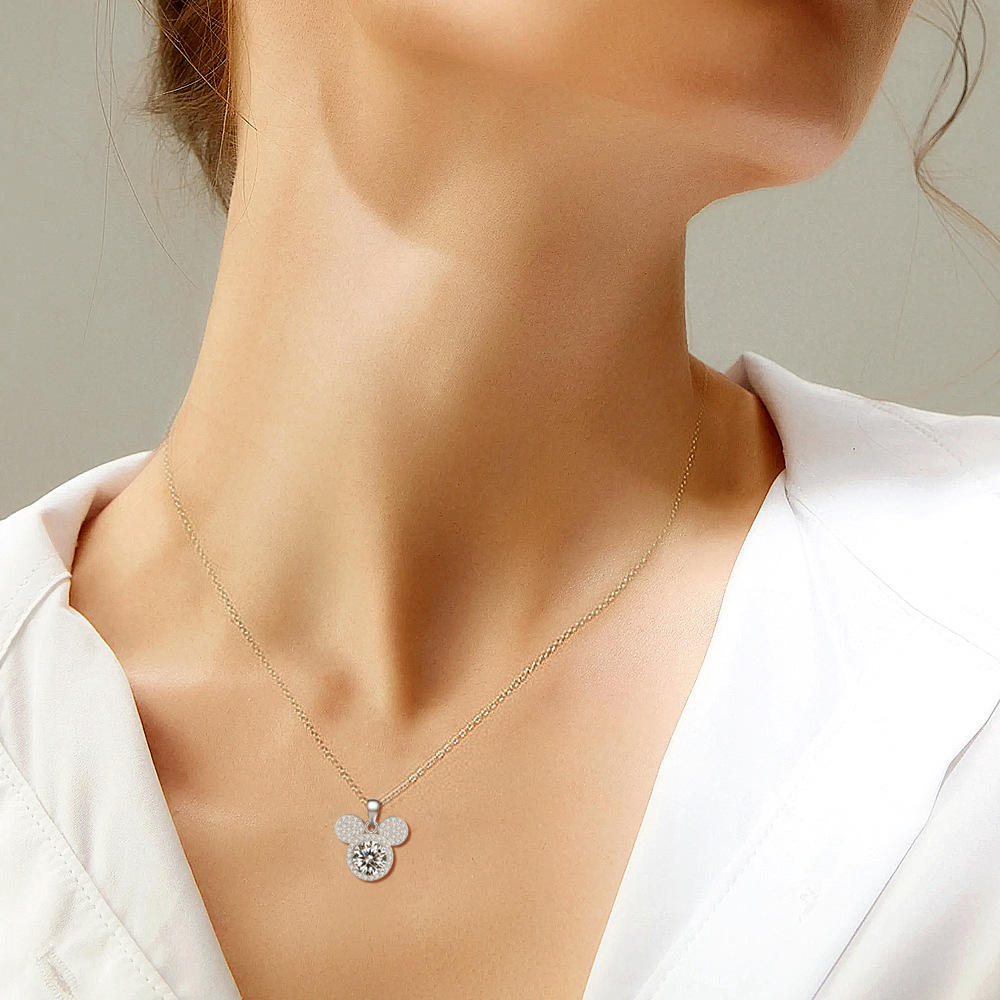 Collana completa di Moissanite di Topolino in argento 925