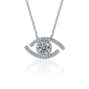 Collana con ciondolo Occhio di risveglio Moissanite in argento 925