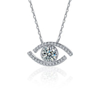 Collana con ciondolo Occhio di risveglio Moissanite in argento 925
