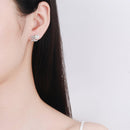 orecchini di perle & Moissanite stile CC in argento 925