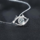 Collana con ciondolo Occhio di risveglio Moissanite in argento 925