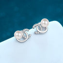 orecchini di perle & Moissanite stile CC in argento 925
