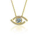 Collana con ciondolo Occhio di risveglio Moissanite in argento 925