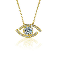 Collana con ciondolo Occhio di risveglio Moissanite in argento 925