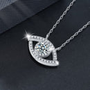Collana con ciondolo Occhio di risveglio Moissanite in argento 925
