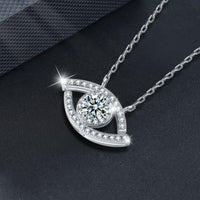 Collana con ciondolo Occhio di risveglio Moissanite in argento 925