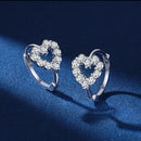 Moissanite Heart Hoop Earrings – Pure Minimalism