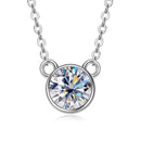 Discreet Sparkle Necklace – Moissanite Pendant