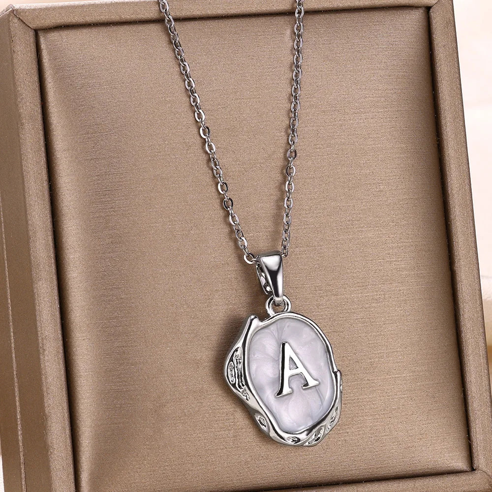 Deep Ocean Initial Necklace