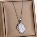Deep Ocean Initial Necklace