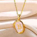 Deep Ocean Initial Necklace