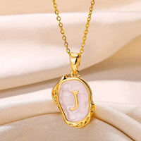 Deep Ocean Initial Necklace
