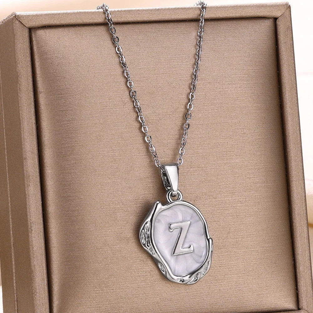 Deep Ocean Initial Necklace