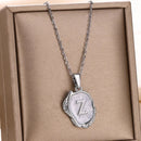 Deep Ocean Initial Necklace