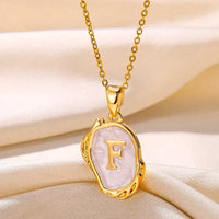 Deep Ocean Initial Necklace