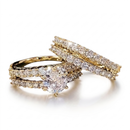 Radiant Halo Ring Set