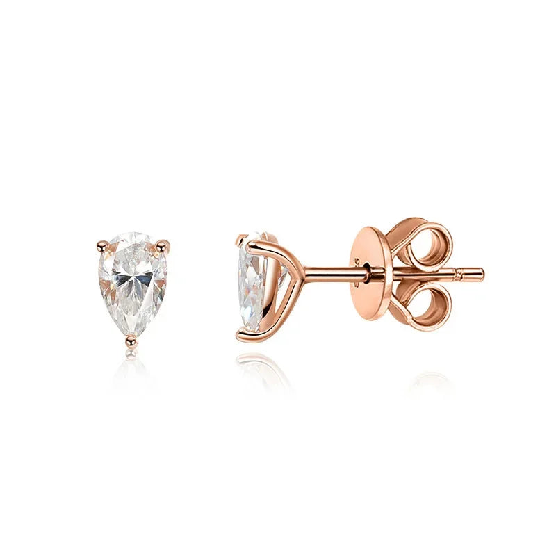 Orecchini Moissanite Pera 0,5CT 1CT in argento 925 oro 18 carati