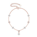 Four-Leaf Moissanite Flower Bracelet
