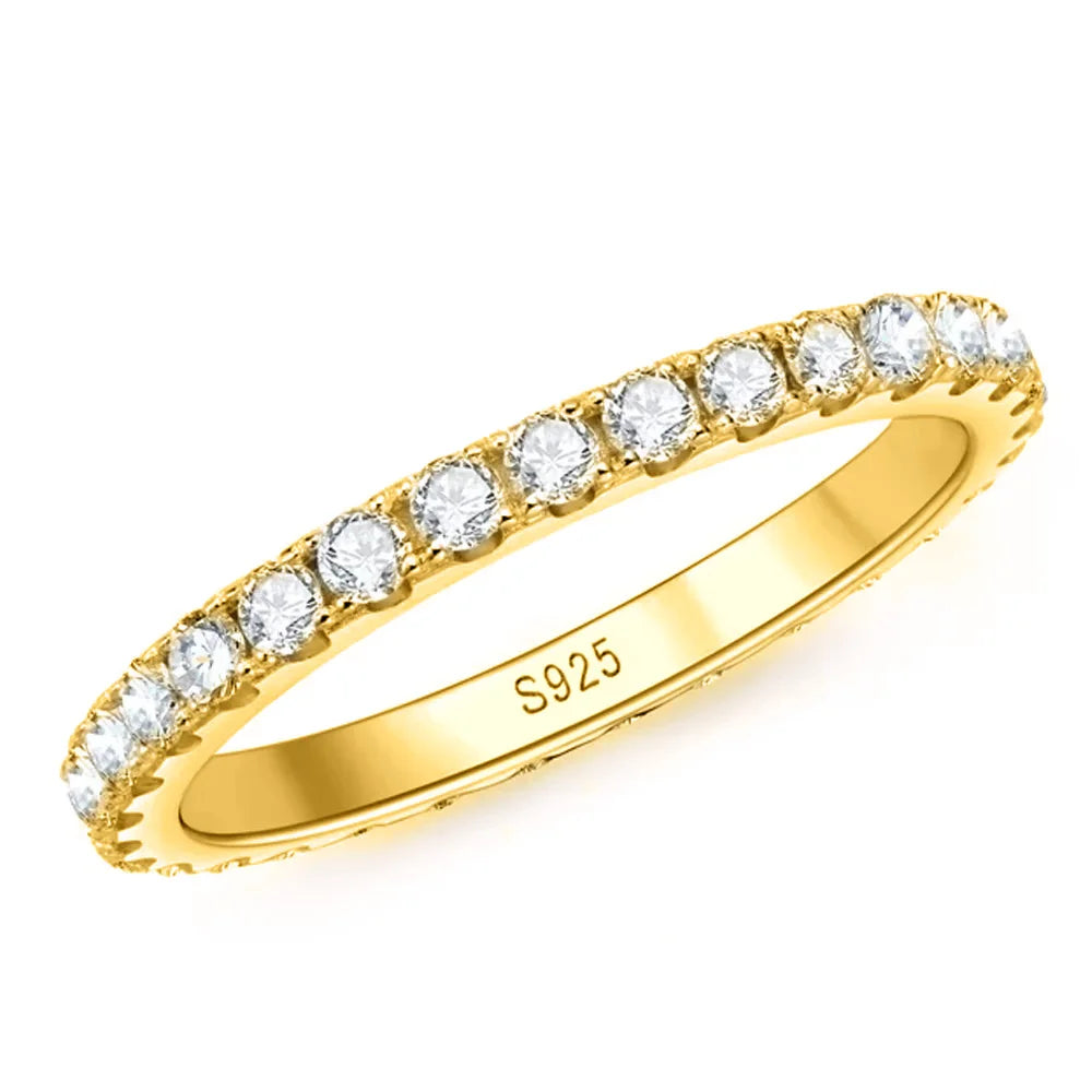 <tc>Moissanit-Eternity-Ring D 2 mm 925er Sterlingsilber</tc>