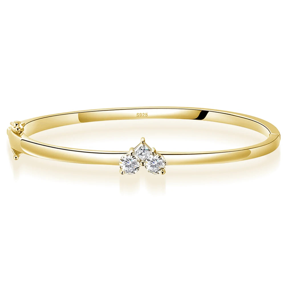 Elegantes Moissanit-Damenarmband, 925er Silber, GRA-zertifiziert